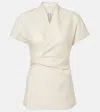 Rick Owens Laura Cotton Wrap Top In White