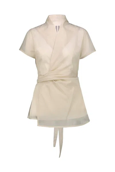 Rick Owens Laura Shirt In Beige
