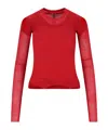 Rick Owens Layered Detail T-shirt In Red