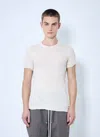 Rick Owens Layered Short Sleeve T-shirt In Beige