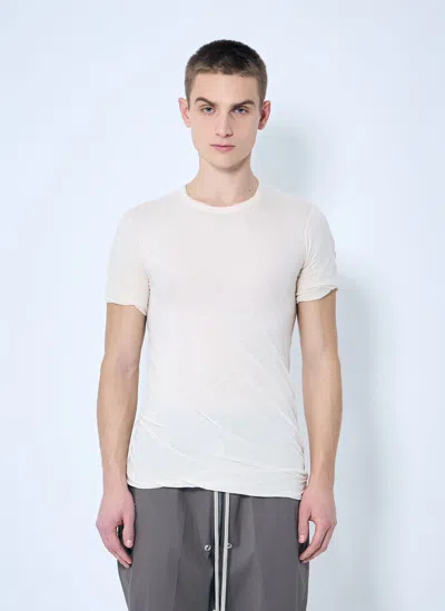 Rick Owens Layered Short Sleeve T-shirt In Beige