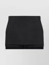Rick Owens Layered Side Slit Mini Skirt In Multi
