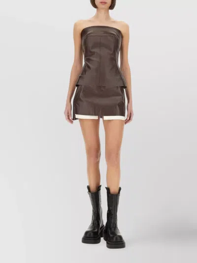 Rick Owens Layered Strapless Mini Top