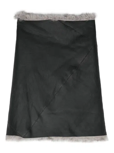 RICK OWENS RICK OWENS LEAHTER SHEARLING CAPE