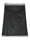 Rick Owens Women Leahter Shearling Cape In Black