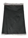 Rick Owens Women Leahter Shearling Cape In Black