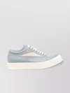 Rick Owens Leather And Suede Sneakers With Shark Tooth Soles