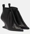 Rick Owens Ankle Boot With Pointed Toe And Sculptural Heel In Black