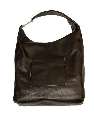 Rick Owens Leather Bag In Black