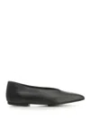 Rick Owens Leather Ballet Flats With Flat Sole And Square Toe In Multi