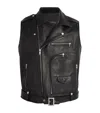 Rick Owens Black Hollywood Sl Jumbo Bauhaus Leather Vest In Black