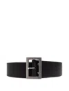 Rick Owens Rectangular Buckle Belt In Black