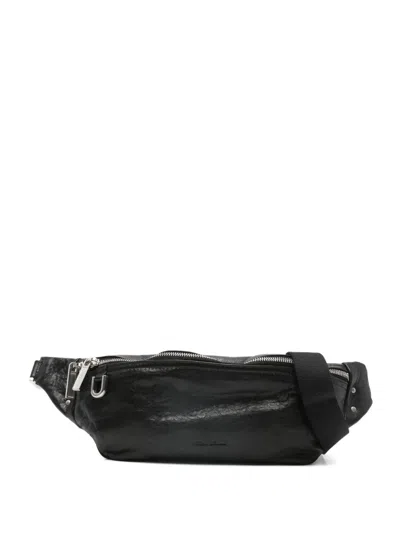 Rick Owens Leather Belt Bag In Black
