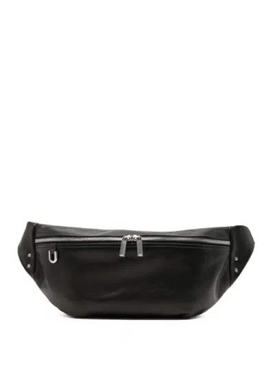 Rick Owens Leather Belt Bag In Black