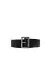 Rick Owens Rectangular Buckle Belt In Black