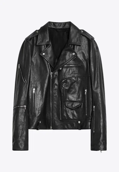 Rick Owens Leather Biker Jacket