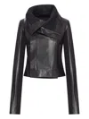 Rick Owens Motorcycle Jacket Asymmetrical Collar