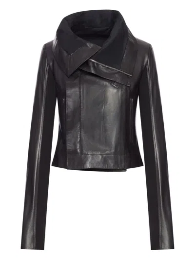 RICK OWENS LEATHER BIKER JACKET