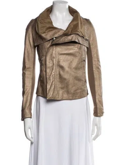 Pre-owned Rick Owens Leather Biker Jacket