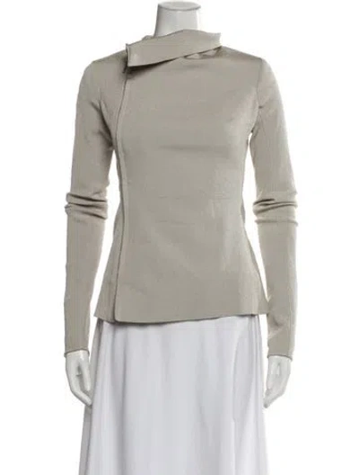 Pre-owned Rick Owens Leather Biker Jacket In Neutral