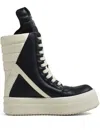 Rick Owens Mega Geobaskets High-top Sneakers In Black