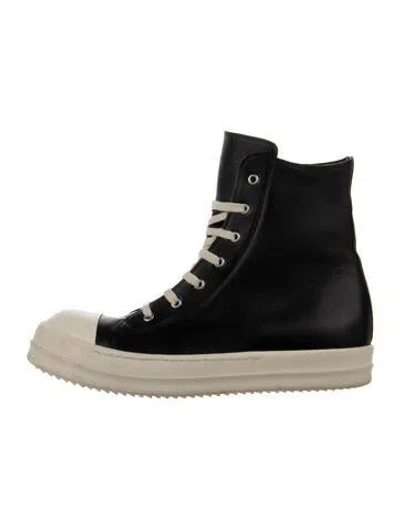 Pre-owned Rick Owens Leather Boots In Black