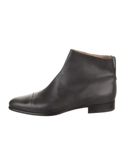 Pre-owned Rick Owens Leather Boots In Black