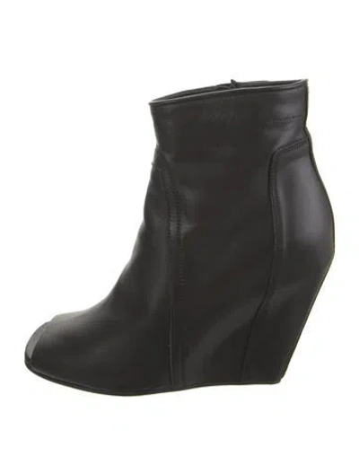 Pre-owned Rick Owens Leather Boots In Black
