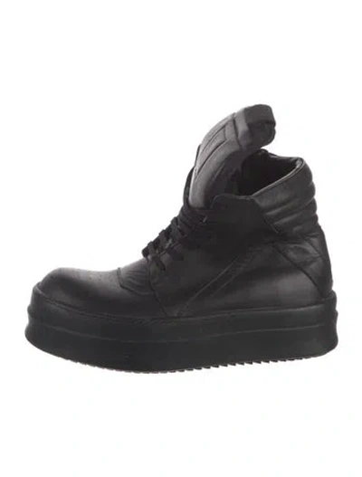 Pre-owned Rick Owens Leather Boots In Black