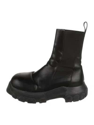 Pre-owned Rick Owens Leather Boots In Black