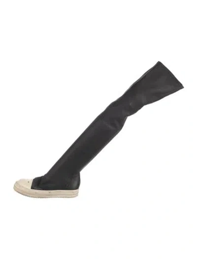Pre-owned Rick Owens Leather Boots In Black/neutrals