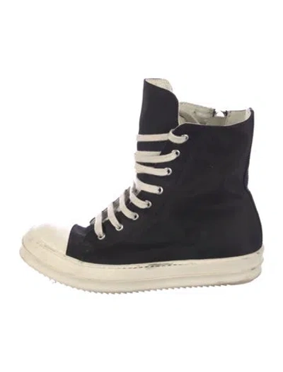 Pre-owned Rick Owens Leather Boots In Blue