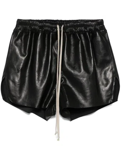 RICK OWENS RICK OWENS LEATHER BOXERS SHORTS