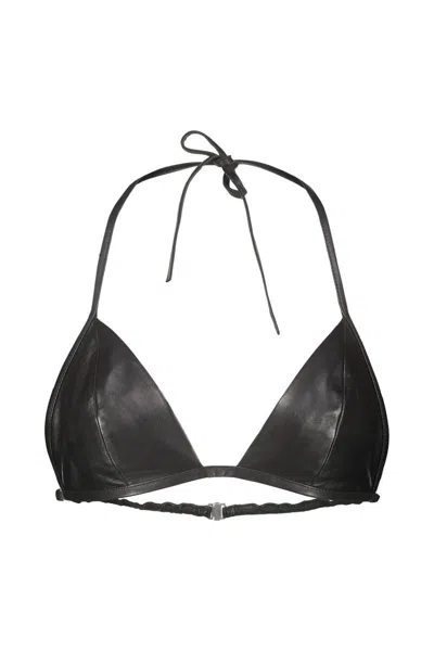Rick Owens Leather Bra Clothing In Black