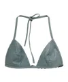 Rick Owens Leather Bra Top In Gray