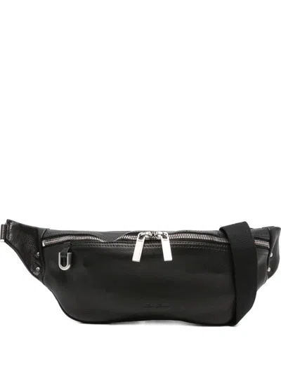 Rick Owens Leather Bumbag In Black