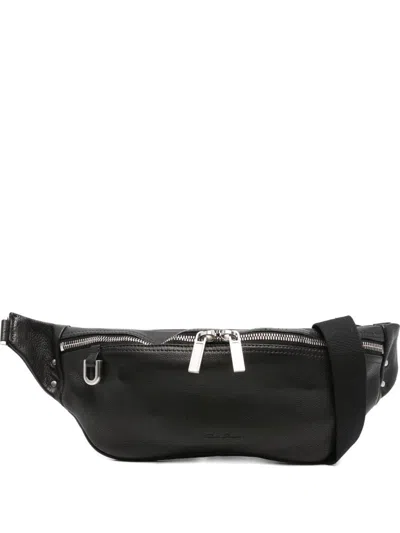 Rick Owens Leather Bumbag In Black