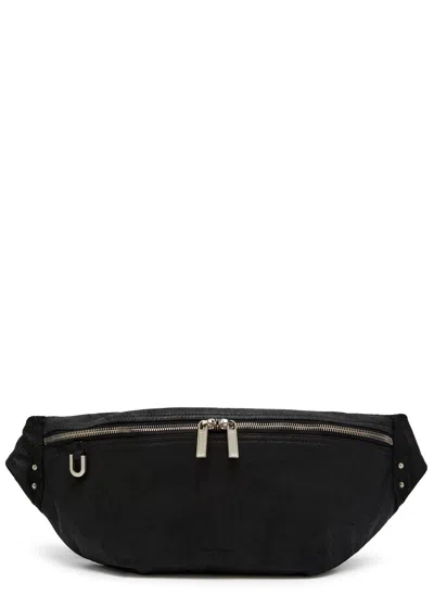 Rick Owens Leather Bumbag In Black