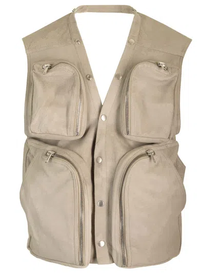 Rick Owens Leather Cargo Vest