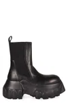 Rick Owens Black Hollywood Beatle Mega Tractor Chelsea Boots In Black