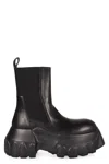 Rick Owens Black Hollywood Beatle Mega Tractor Chelsea Boots In Black