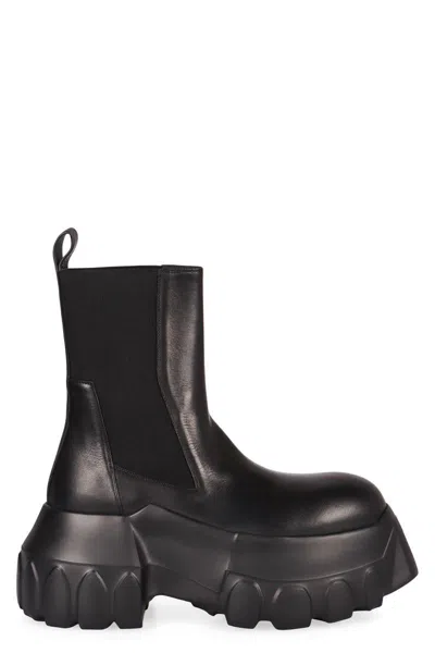 RICK OWENS RICK OWENS LEATHER CHELSEA BOOTS
