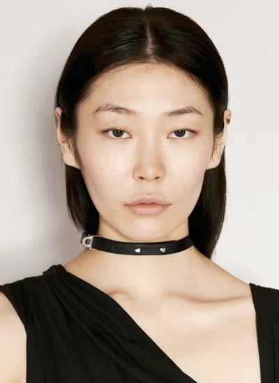 Rick Owens Leather Choker In Black