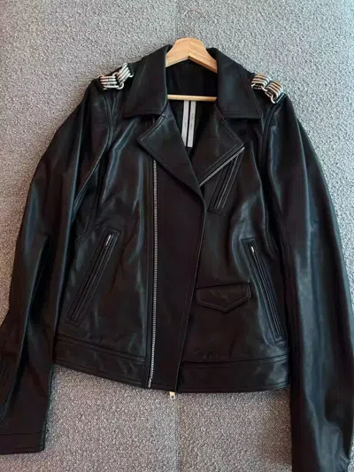 Pre-owned Rick Owens Leather Coat In Multicolor