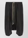 Rick Owens Drawstring Drop-crotch Shorts In Brown