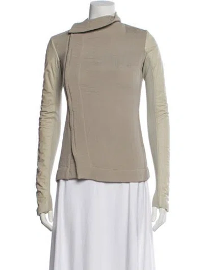 Pre-owned Rick Owens Leather Evening Jacket In Neutral