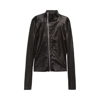 Pre-owned Rick Owens Leather Gary Jacket 'black' | Women's Size 42