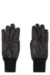 Rick Owens Ribbed Leather Gloves