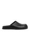 Rick Owens Leather Granola Mules In Black