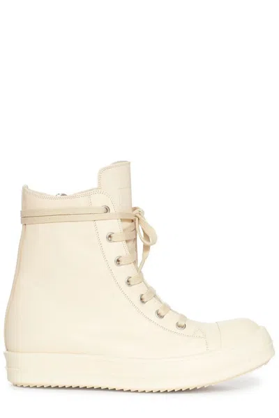 Rick Owens Leather High Sneakers